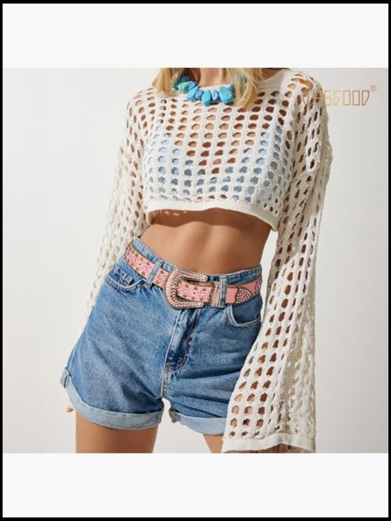 Western Rhinestone Belt with Detachable Buckle for Jeans and Dresses main image 6